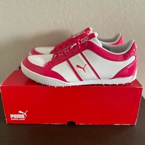 PUMA Monolite Cat Women’s Golf Shoes, White Raspberry, Size 9.5, NIB